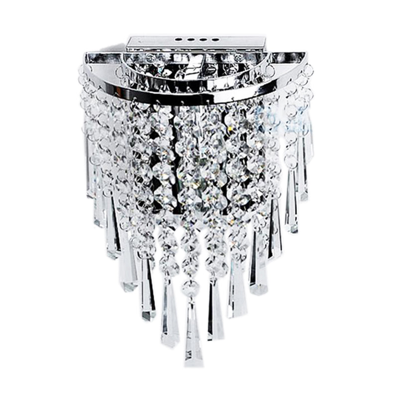 BowLift Modern Chrome Crystal Drop Wall Lamps - Sleek, Glamorous Wall Lighting