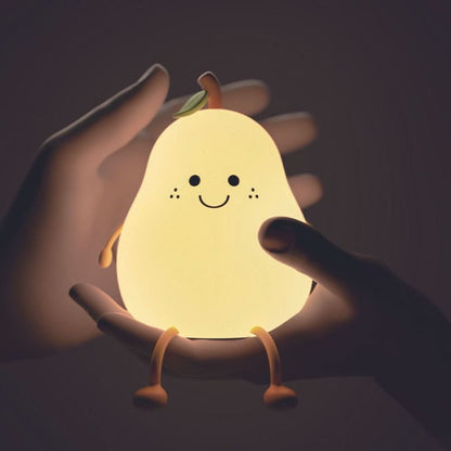 LZINA™ | GlowPear Rechargeable Silicone Night Light for Kids