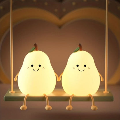 LZINA™ | GlowPear Rechargeable Silicone Night Light for Kids
