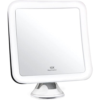 BowLift | GlowView 10X Lighted Magnifying Mirror with LED & Suction Mount – Portable Makeup Mirror