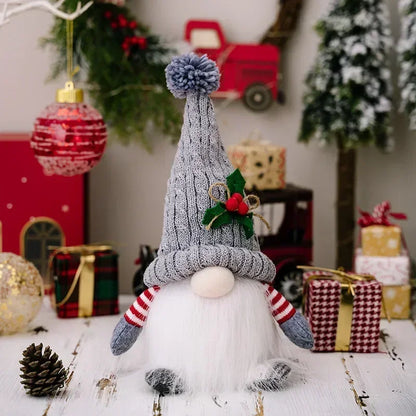LZINA™ | LED Christmas Gnome | Knitted Design with Night Light | Glowing Christmas Decoration | Warm & Cozy