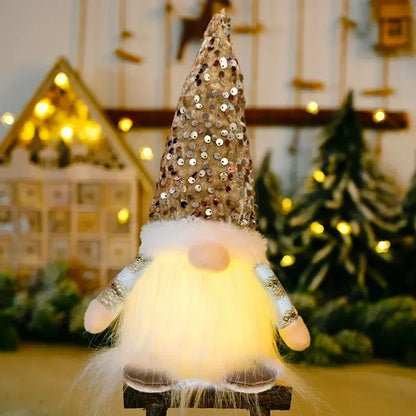 LZINA™ | Christmas Gnome Decoration | LED Night Light | Warm Glow Holiday Ornament