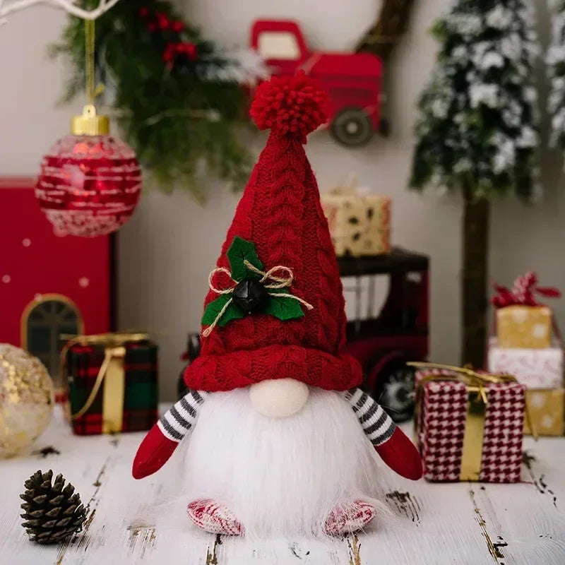 LZINA™ | LED Christmas Gnome | Knitted Design with Night Light | Glowing Christmas Decoration | Warm & Cozy