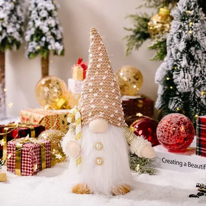 LZINA™ | LED Christmas Gnome | Knitted Design with Night Light | Glowing Christmas Decoration | Warm & Cozy