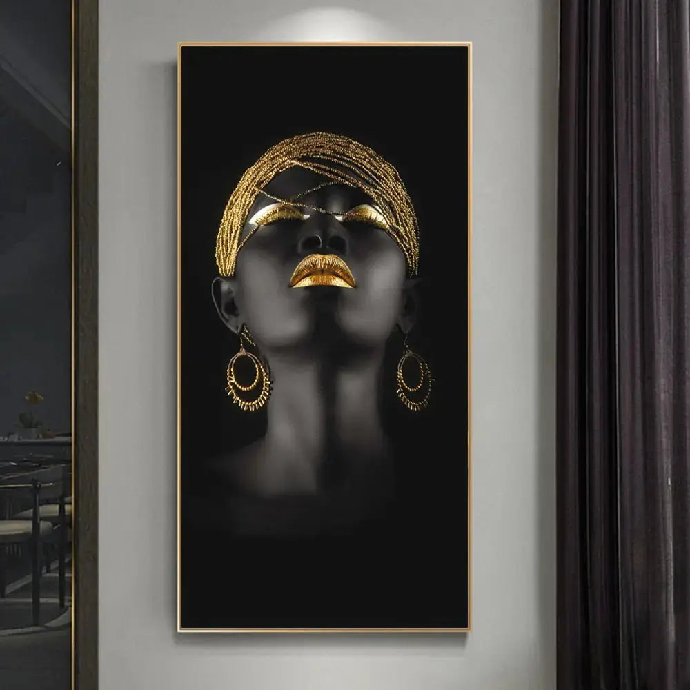 LZINA™ | Golden Lady canvas art