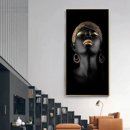 LZINA™ | Golden Lady canvas art