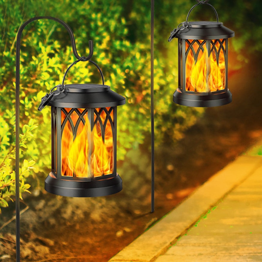 LZINA™ | FlameGlow™ - Hanging Solar Flame Lantern (2-Pack)