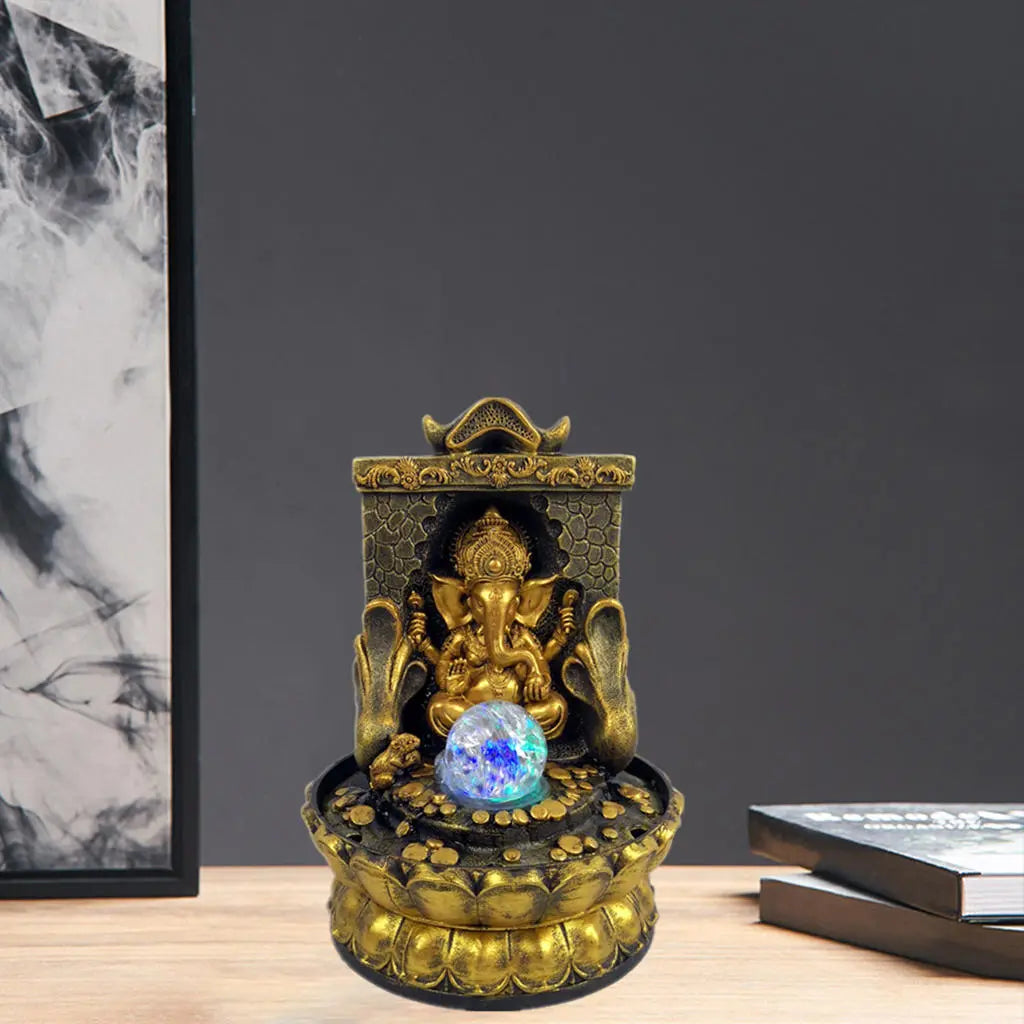 LZINA™ | Stunning Ganesha Statue with LED Inner Water Source