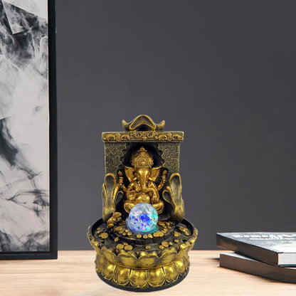 LZINA™ | Stunning Ganesha Statue with LED Inner Water Source