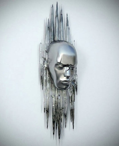 LZINA™ | Metal Figure Statues Styles Abstract Canvas Painting Couples Wall Art Love Sculpture Poster Print Home Decor Living Room Gifts