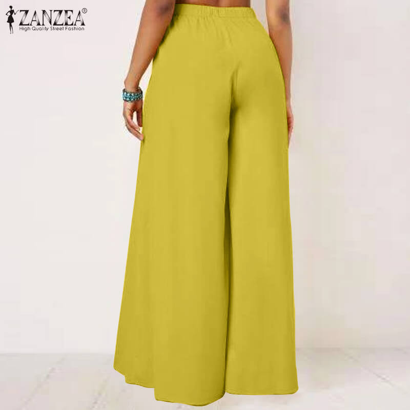Women’s High Waist Pleated Wide Leg Trousers