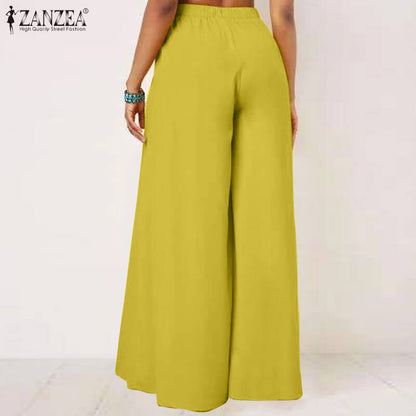 Women’s High Waist Pleated Wide Leg Trousers