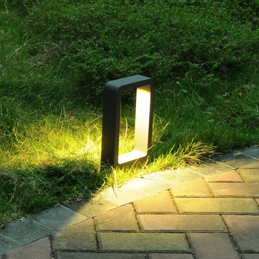 LZINA™ | 15W LED garden light: aluminum post lamp for outdoor courtyard, villa landscape lighting