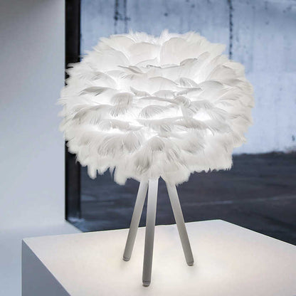 BowLift Table Lamp by FeatherLux – Dimmable Lighting with an Elegant Feather Design