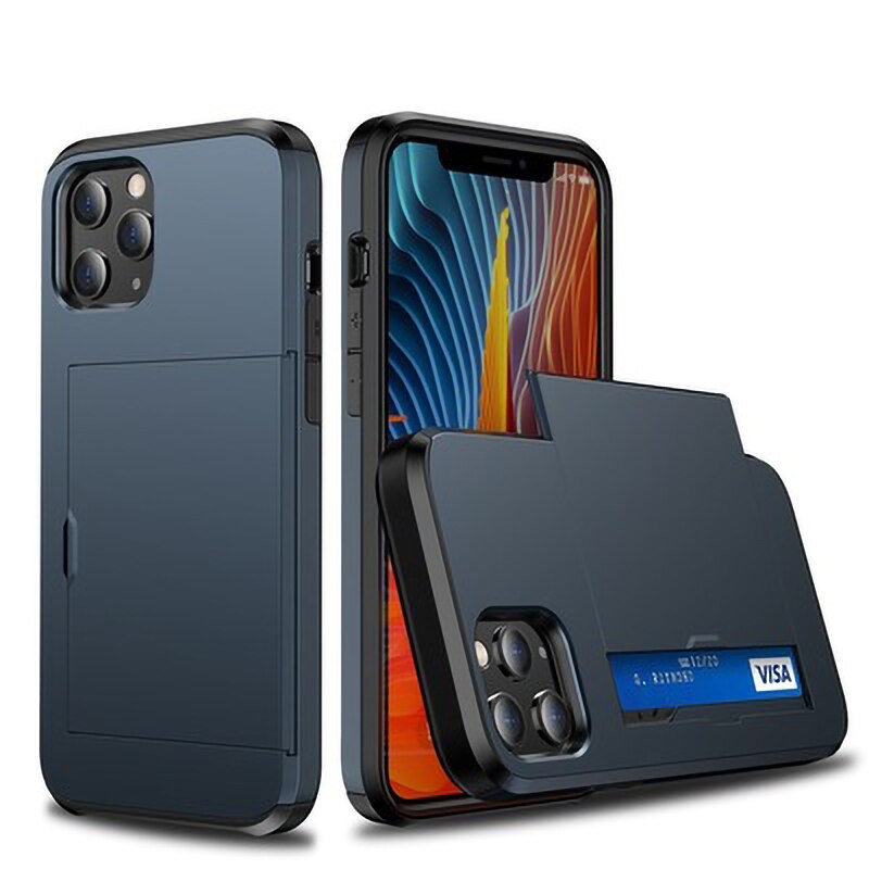 LZINA™ | Business Armor Slide Wallet iPhone Case