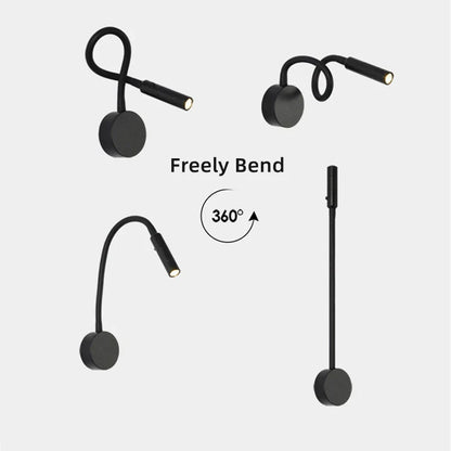 BowLift | Modern Flexible LED Reading Wall Lamp with Switch for Bedroom and Study - 1W/3W