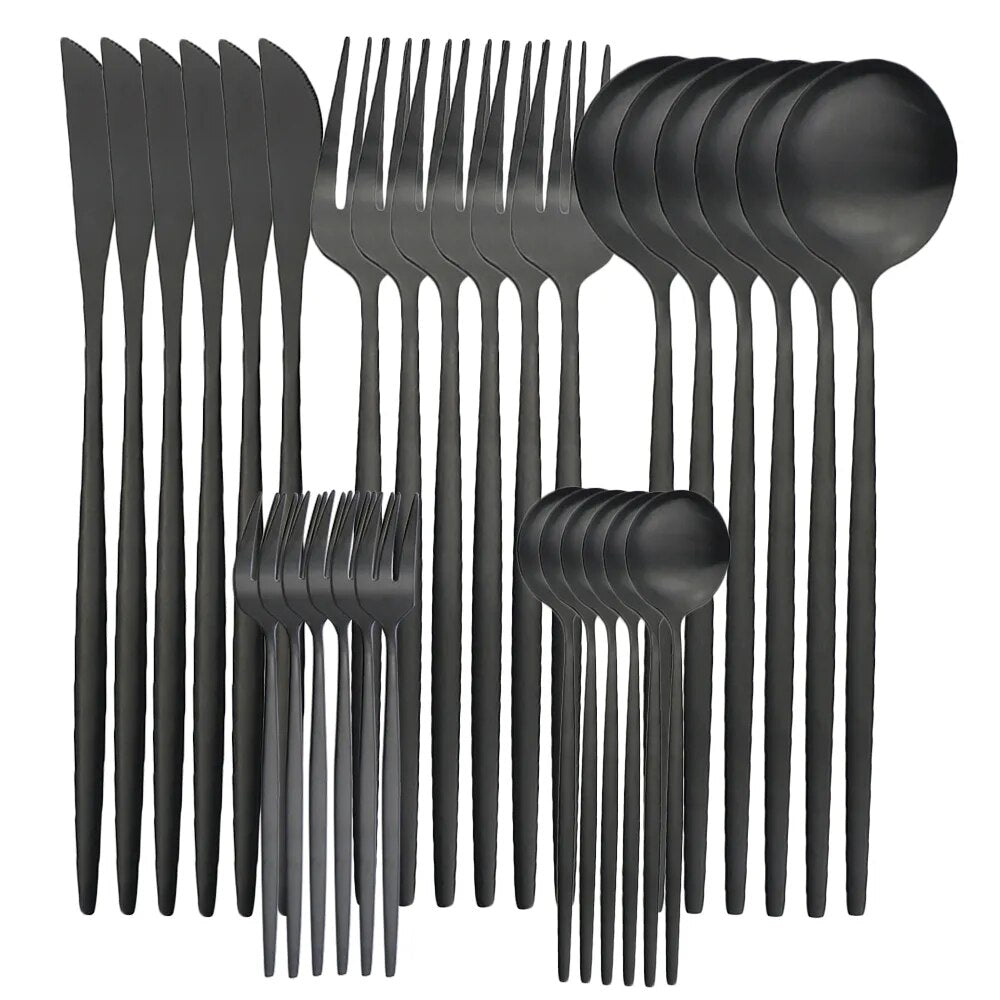 BowLift | High-Quality Stainless Steel Cutlery Set for 6 People - Elegant Cutlery Collection
