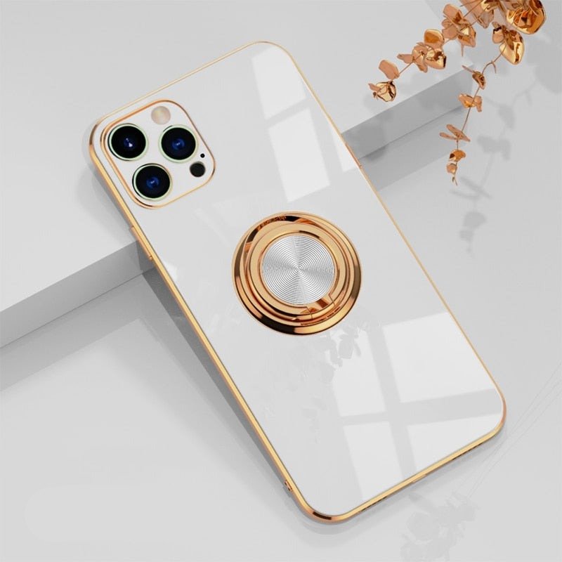 LZINA™ | iPhone Case with Metal Stand Ring