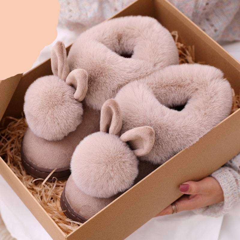 BowLift | Cozy women's slippers with bunny ears