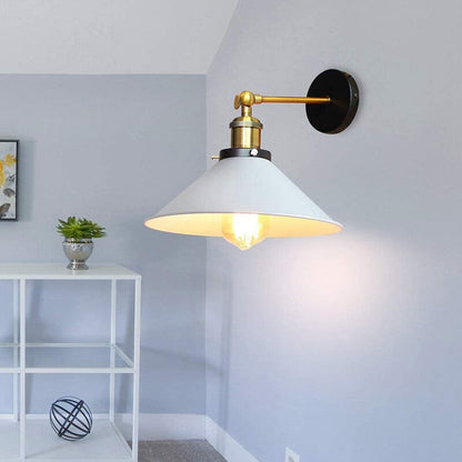 BowLift White Industrial Vintage Wall Sconce Light — Timeless Industrial Charm for Your Space