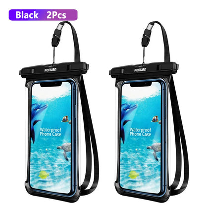 LZINA™ | Waterproof Smartphone Case DryVault | Full View Design | Side Accessible | With Carrying Strap
