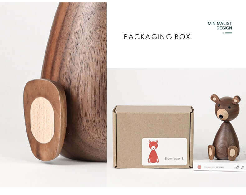 LZINA™ | Danish Wood Brown Bear Family Ornaments