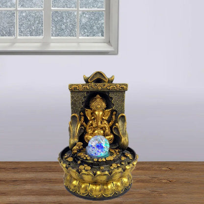 LZINA™ | Stunning Ganesha Statue with LED Inner Water Source