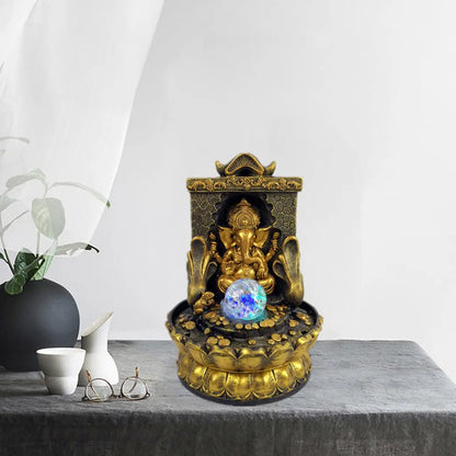 LZINA™ | Stunning Ganesha Statue with LED Inner Water Source
