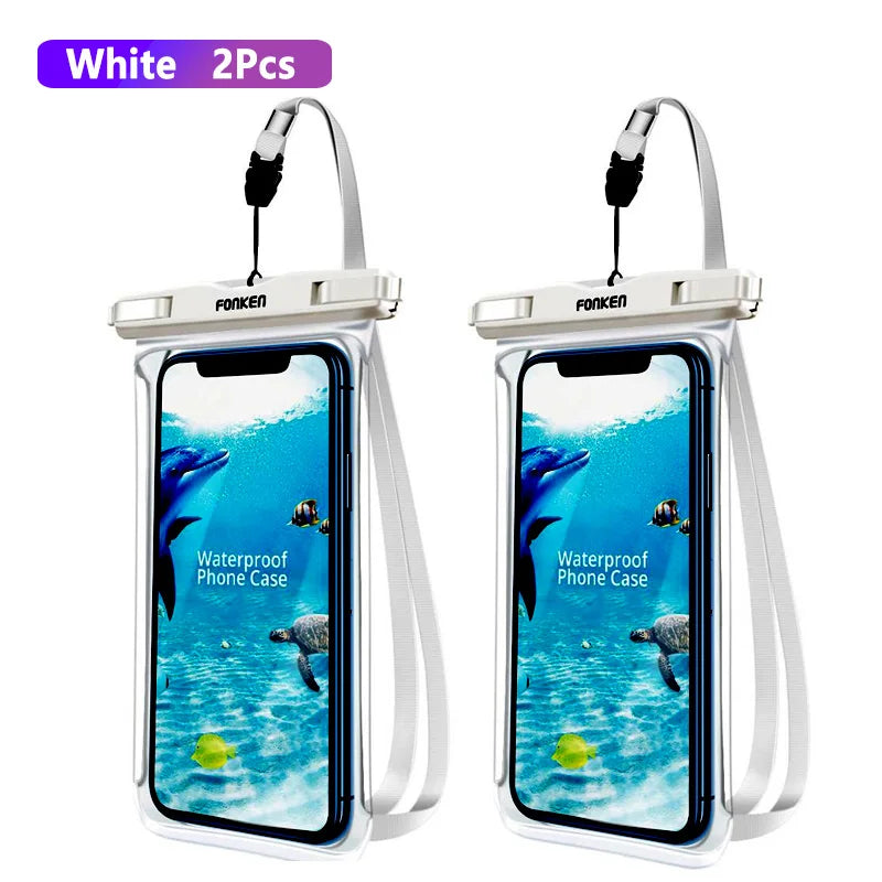 LZINA™ | Waterproof Smartphone Case DryVault | Full View Design | Side Accessible | With Carrying Strap