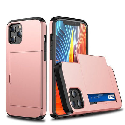 LZINA™ | Business Armor Slide Wallet iPhone Case