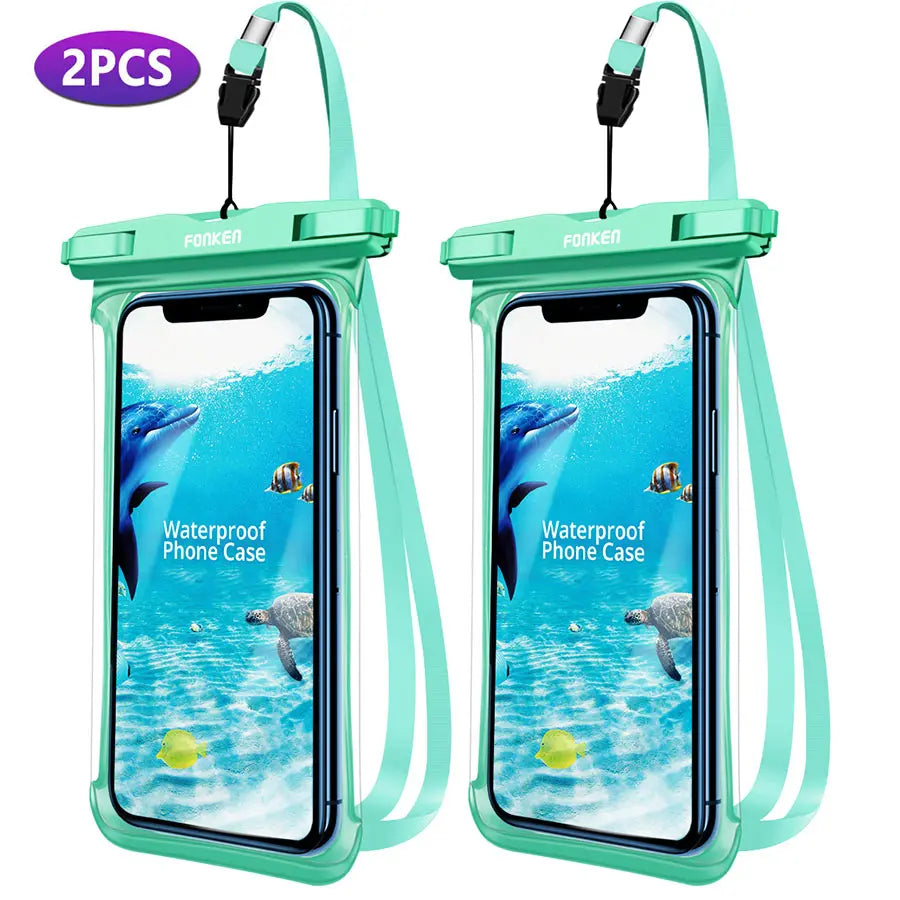 LZINA™ | Waterproof Smartphone Case DryVault | Full View Design | Side Accessible | With Carrying Strap
