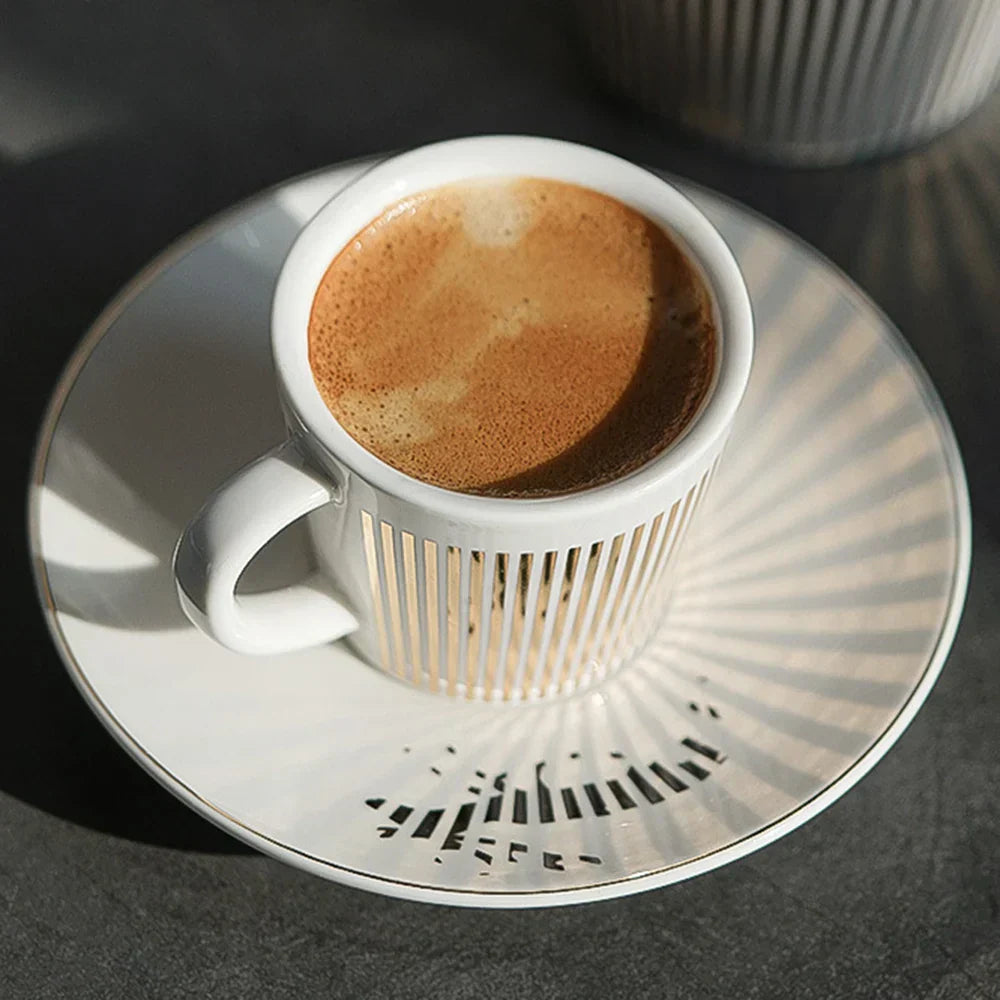 BowLift | Creative dynamic SLR cup Leopard anamorphic zebra cup Luycho coffee tea cup set with coaster 90ml-225ml