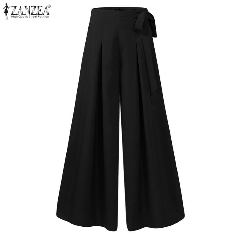 Women’s High Waist Pleated Wide Leg Trousers