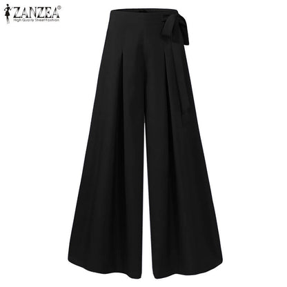 Women’s High Waist Pleated Wide Leg Trousers