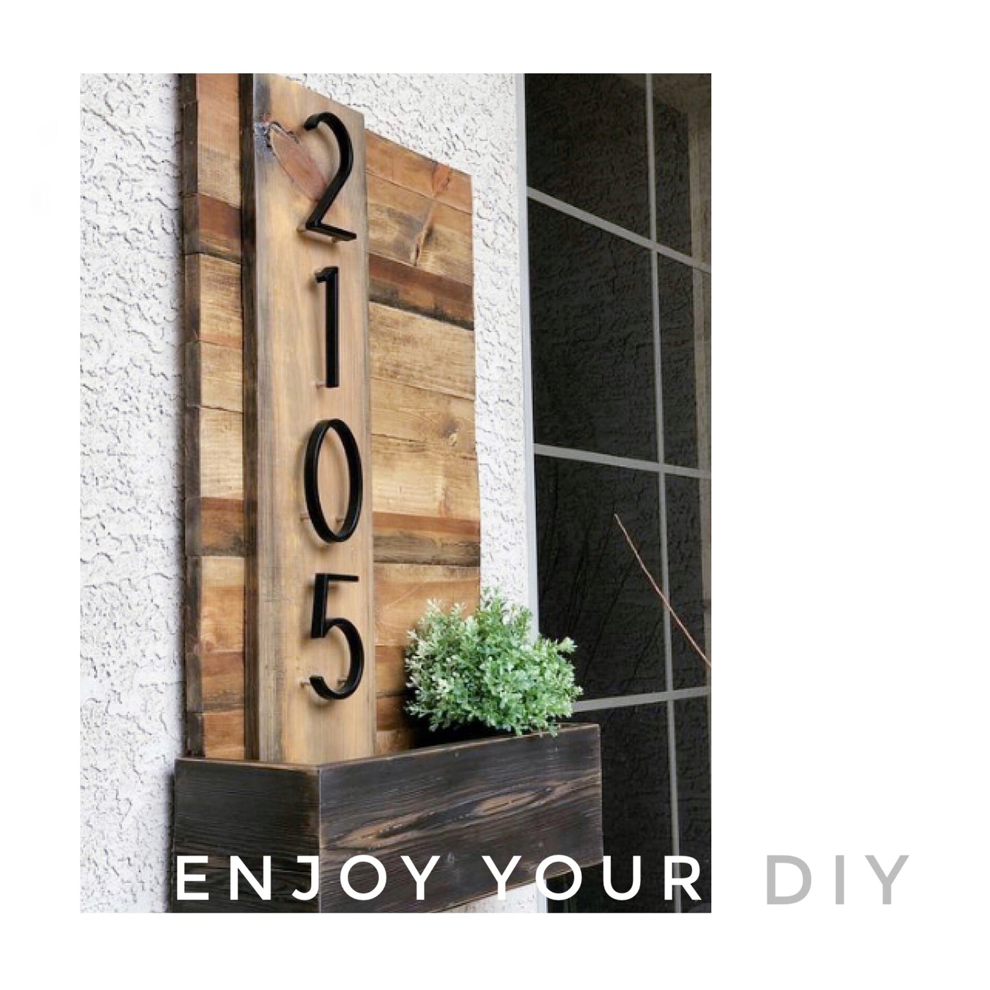 LZINA™ | Large modern metal house number address accessory