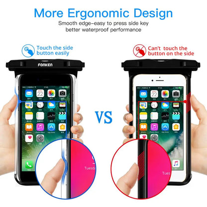 LZINA™ | Waterproof Smartphone Case DryVault | Full View Design | Side Accessible | With Carrying Strap