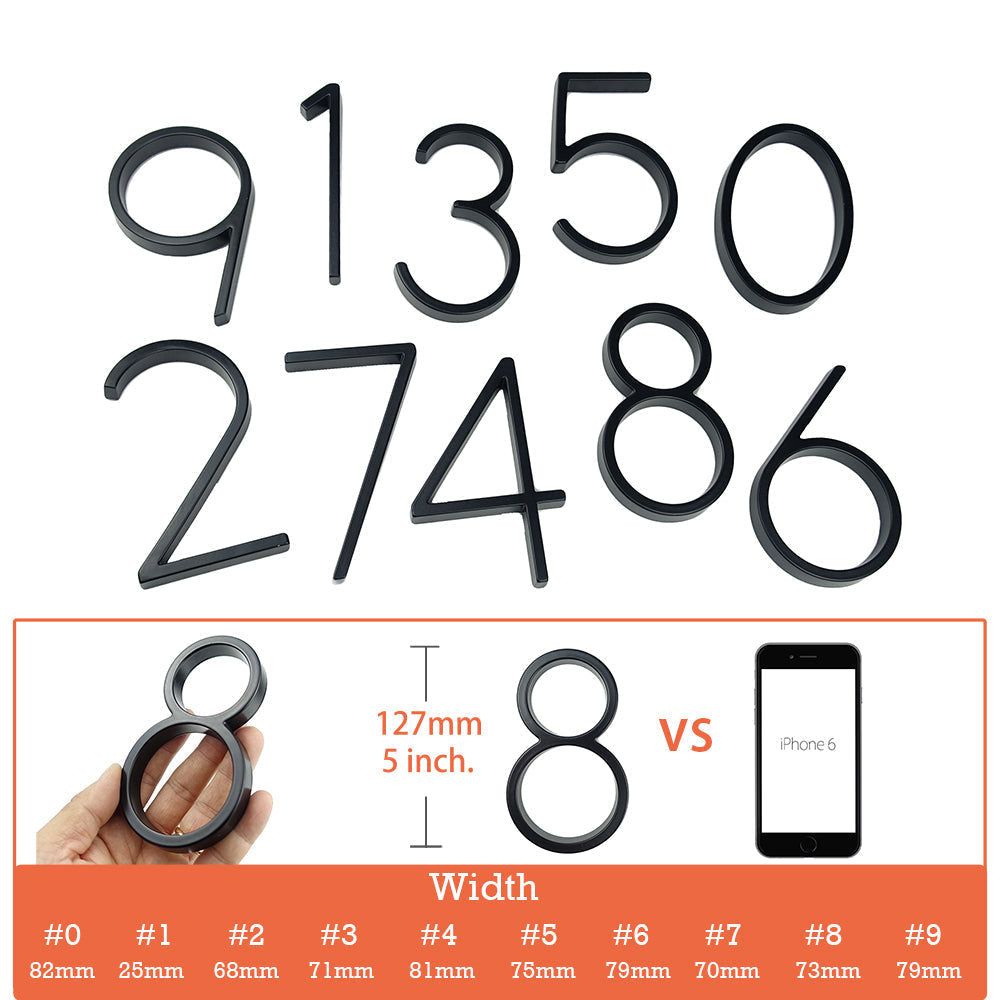 LZINA™ | Large modern metal house number address accessory