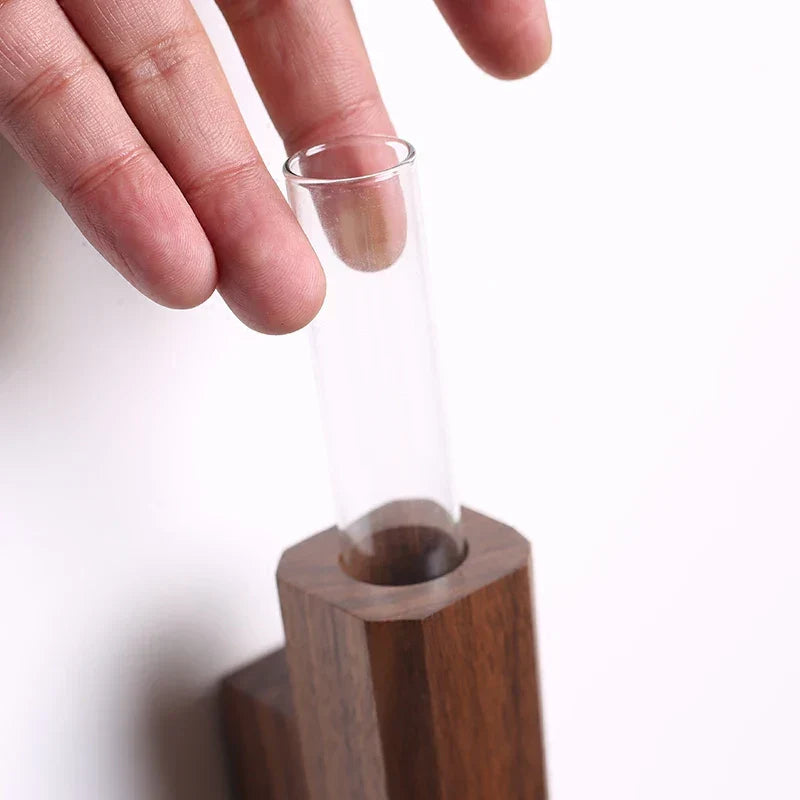 LZINA™ | Handcrafted Solid Wood Wall Vase
