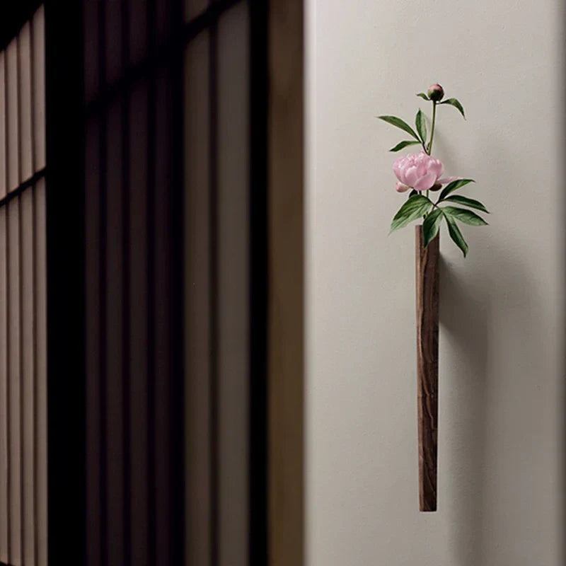 LZINA™ | Handcrafted Solid Wood Wall Vase