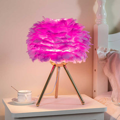 BowLift Table Lamp by FeatherLux – Dimmable Lighting with an Elegant Feather Design