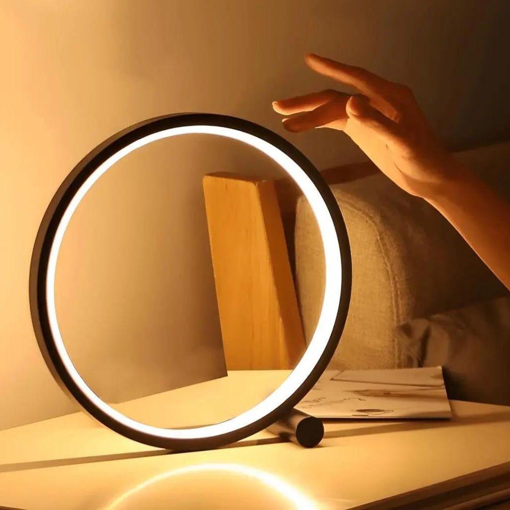 BowLift Dimmable LED Touch Round Table Lamp for Creative Spaces – Sleek, Adjustable Ambient Lighting