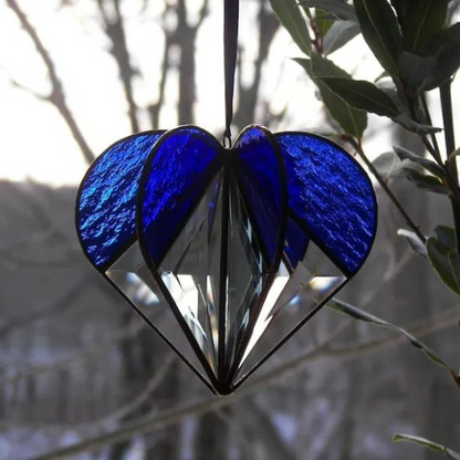 LZINA™ | Handcrafted Heart-Shaped Sun Catcher Made of Stained Glass