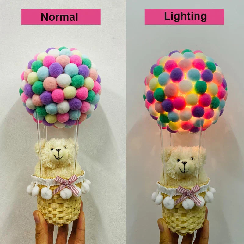 BowLift DIY Hot Air Balloon-Shaped Flying Animals Night Light
