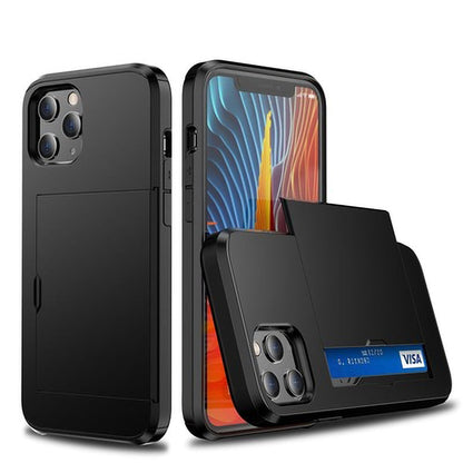 LZINA™ | Business Armor Slide Wallet iPhone Case