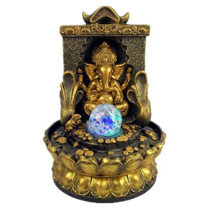 LZINA™ | Stunning Ganesha Statue with LED Inner Water Source
