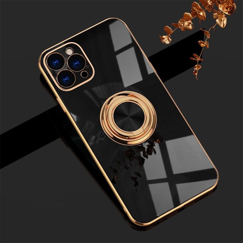 LZINA™ | iPhone Case with Metal Stand Ring