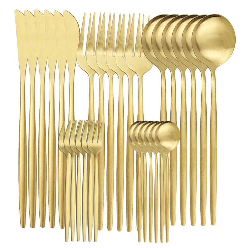 BowLift | High-Quality Stainless Steel Cutlery Set for 6 People - Elegant Cutlery Collection