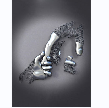 LZINA™ | Metal Figure Statues Styles Abstract Canvas Painting Couples Wall Art Love Sculpture Poster Print Home Decor Living Room Gifts