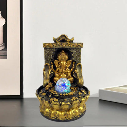 LZINA™ | Stunning Ganesha Statue with LED Inner Water Source