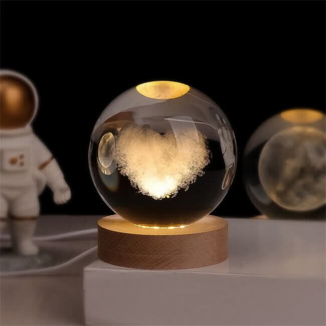 LZINA™ | Luminous Crystal Ball LED Night Light Decor